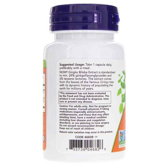 Ginkgo Biloba 120 Mg Double Strength, NOW